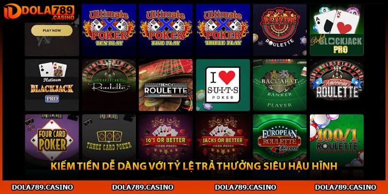Kiếm tiền dễ dàng với tỷ lệ trả thưởng siêu hậu hĩnh