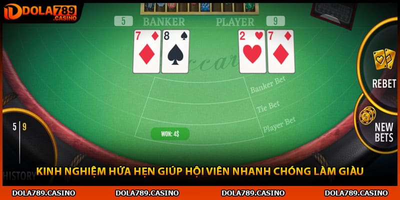 Kinh nghiệm hứa hẹn giúp hội viên nhanh chóng làm giàu